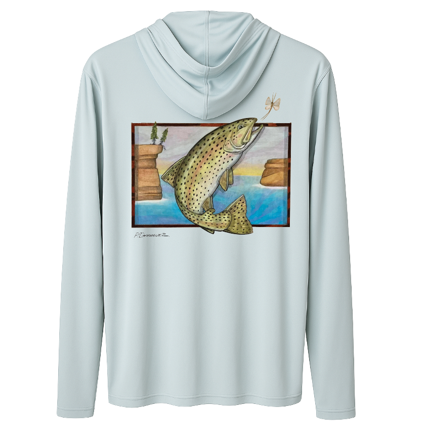 Adventure Shield Sun Hoodie-Rainbow Trout