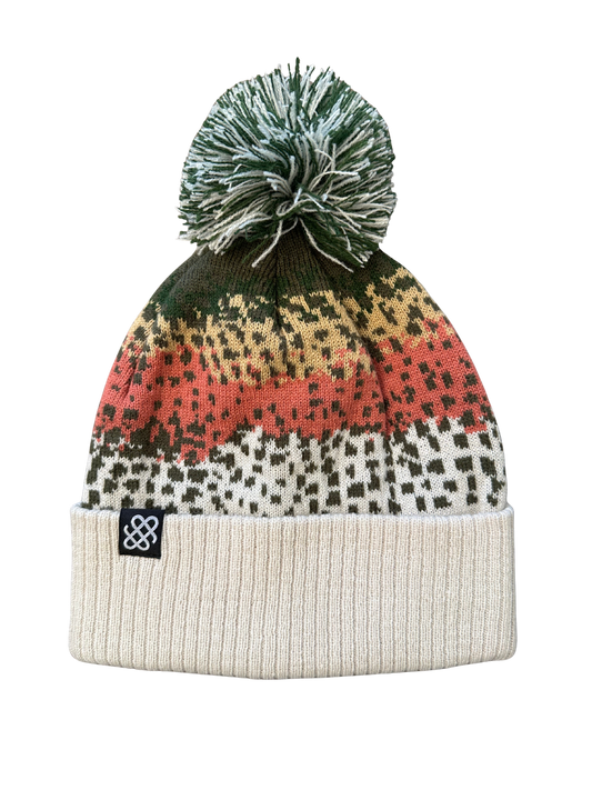 Outdoor Source Fish Skin Rainbow Trout Pom Beanie