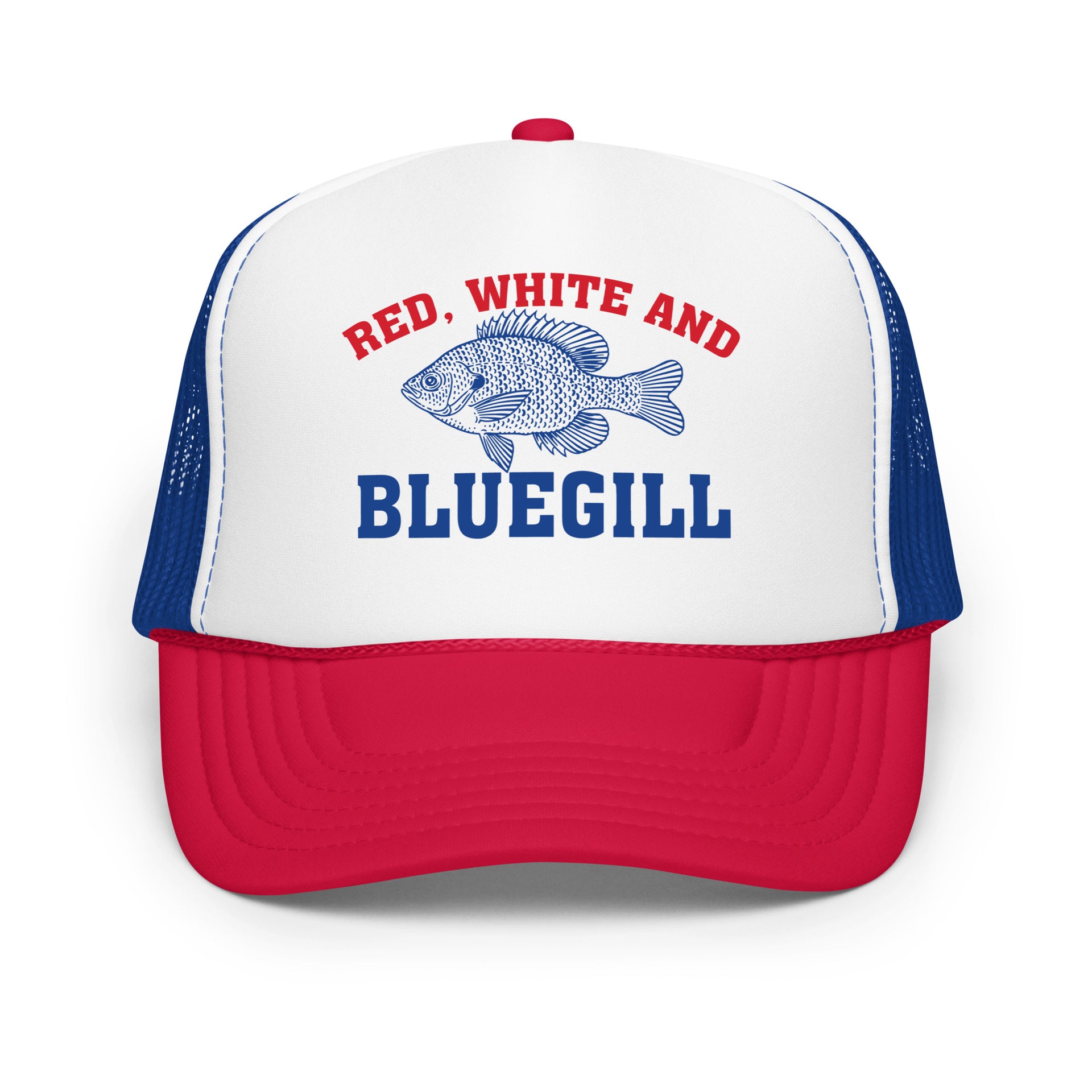 Red, White and Bluegill Foam trucker hat – Outdoor Source Apparel